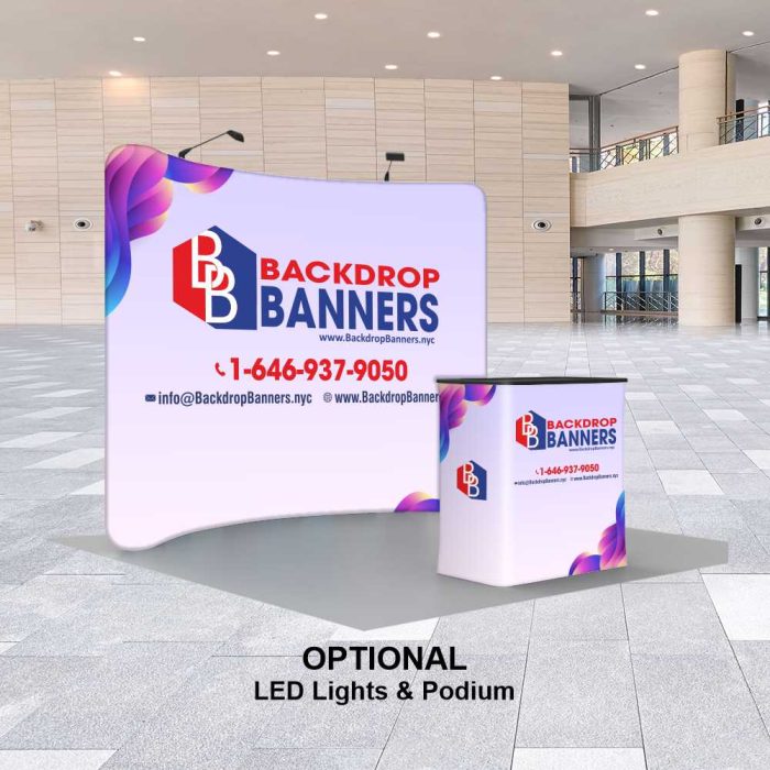 10 ft Curve Tension Fabric Display