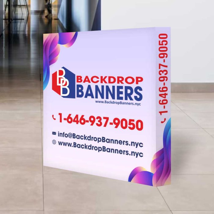 8 ft Straight Velcro Pop Up Display